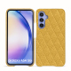 Samsung Galaxy A54 leather cover - Mimosa - Couture ( Pantone #b39437 ) 