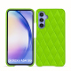 Lederschutzhülle Samsung Galaxy A54 - Vert fluo - Couture ( Pantone #00ab5f ) 