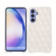 Coque cuir Samsung Galaxy A54 - Blanc escumo - Couture ( Pantone #D6D6D1 )