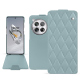 OnePlus 12 leather case - Bleu ciel - Couture ( Nappa - Pantone #abcae9 ) 