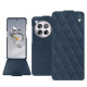 Housse cuir OnePlus 12 - Jean vintage - Couture ( Pantone #2f414f  ) 