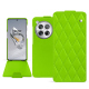 Housse cuir OnePlus 12 - Vert fluo - Couture ( Pantone #00ab5f ) 