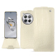 Housse cuir OnePlus 12 - Crocodile milk ( Pantone #d6d2c4 ) 