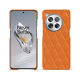 Funda de piel OnePlus 12 - Orange - Couture ( Nappa - Pantone #ff9351 ) 