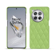 OnePlus 12 leather case - Vert olive - Couture ( Nappa - Pantone #a7c58e ) 