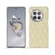 Coque cuir OnePlus 12 - Ivoire - Couture ( Pantone #d6d6c6 ) 
