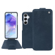 Housse cuir Samsung Galaxy A55 - Jean vintage ( Pantone #2f414f  ) 