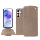 Housse cuir Samsung Galaxy A55 - Taupe vintage ( Pantone #bda790 ) 