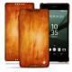 Sony Xperia Z5 leather case - Orange Patine