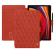 Samsung Galaxy Tab S9 leather case - Arange clouquié - Couture ( Pantone #D33108 )