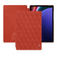 Housse cuir Samsung Galaxy Tab S9+ - Arange clouquié - Couture ( Pantone #D33108 )