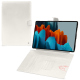 Housse cuir Samsung Galaxy Tab S9 Ultra - Blanc escumo ( Pantone #D6D6D1 )