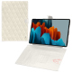 Capa em pele Samsung Galaxy Tab S9 Ultra - Blanc escumo - Couture ( Pantone #D6D6D1 )