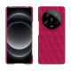 Coque cuir Xiaomi 14 Ultra - Rose fluo - Couture ( Pantone #ff16b4 ) 