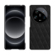 Lederschutzhülle Xiaomi 14 Ultra - Negre poudro - Couture ( Pantone #111212 )