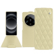 Custodia in pelle Xiaomi 14 Ultra - Beige - Couture ( Nappa - Pantone #ceb888 ) 