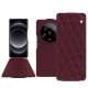 Lederschutzhülle Xiaomi 14 Ultra - Lie de vin - Couture ( Pantone #412234 ) 