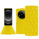 硬质真皮保护套 Xiaomi 14 Ultra - Jaune fluo - Couture ( Pantone #c9ff57 ) 