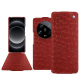 Custodia in pelle Xiaomi 14 Ultra - Autruche ciliegia ( Pantone #a4343a ) 