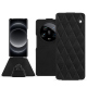 硬质真皮保护套 Xiaomi 14 Ultra - Negre poudro - Couture ( Pantone #111212 )