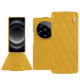 Xiaomi 14 Ultra leather case - Jaune soulèu - Couture ( Pantone #F3B934 )