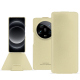 Lederschutzhülle Xiaomi 14 Ultra - Beige PU ( Pantone #ceb888 ) 