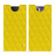 Honor Magic V2 leather pouch - Jaune fluo - Couture ( Pantone #c9ff57 ) 