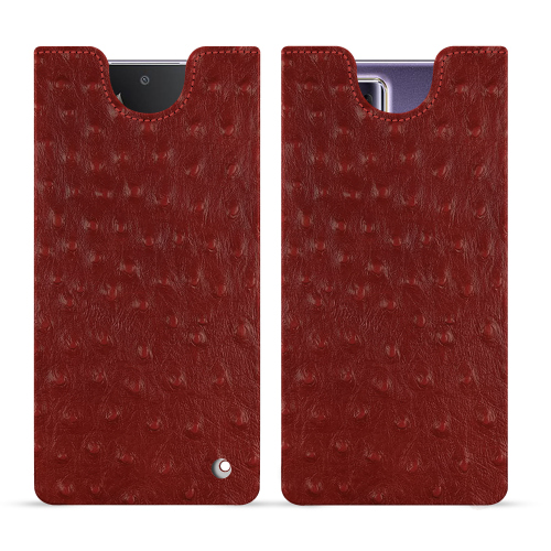 Luxushülle für Honor Magic V2 | NoreveAutruche ciliegia ( Pantone #a4343a ) 