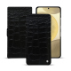 Samsung Galaxy S24+ leather case - Crocodile nero ( Noir / Black) 