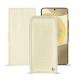 Capa em pele Samsung Galaxy S24+ - Crocodile milk ( Pantone #d6d2c4 ) 