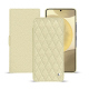 Housse cuir Samsung Galaxy S24+ - Ivoire - Couture ( Pantone #d6d6c6 ) 