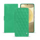 Capa em pele Samsung Galaxy S24+ - Menthe vintage - Couture ( Pantone #37b375 ) 
