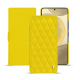 Custodia in pelle Samsung Galaxy S24+ - Jaune fluo - Couture ( Pantone #c9ff57 ) 
