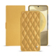 Samsung Galaxy S24+ leather case - Or Maïa - Couture ( Pantone 871C ) 