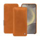 Samsung Galaxy S24 leather case - Mandarine vintage ( Pantone #d47231 ) 