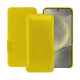 Housse cuir Samsung Galaxy S24 - Jaune fluo ( Pantone #c9ff57 ) 
