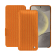 Capa em pele Samsung Galaxy S24 - Abaca arancio ( Pantone #d77540 )