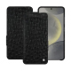 Funda de piel Samsung Galaxy S24 - Autruche nero ( Noir / Black) 