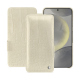 Samsung Galaxy S24 leather case - Crocodile milk ( Pantone #d6d2c4 ) 