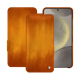 Housse cuir Samsung Galaxy S24 - Orange Patine