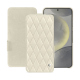 가죽 커버 Samsung Galaxy S24 - Blanc - Couture ( Nappa - White ) 