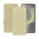 Capa em pele Samsung Galaxy S24 - Beige - Couture ( Nappa - Pantone #ceb888 ) 