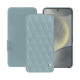 Funda de piel Samsung Galaxy S24 - Bleu ciel - Couture ( Nappa - Pantone #abcae9 ) 