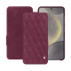 Custodia in pelle Samsung Galaxy S24 - Prune vintage - Couture ( Pantone #612434 ) 