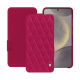 Custodia in pelle Samsung Galaxy S24 - Rose fluo - Couture ( Pantone #ff16b4 ) 