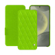 Custodia in pelle Samsung Galaxy S24 - Vert fluo - Couture ( Pantone #00ab5f ) 