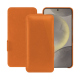 Capa em pele Samsung Galaxy S24 - Orange PU ( Pantone #ff9351 )