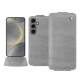Samsung Galaxy S24 leather case - Platinium ( Pantone 877C ) 