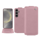 Housse cuir Samsung Galaxy S24 - Rose ( Nappa - Pantone #efbae1 ) 
