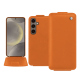 硬质真皮保护套 Samsung Galaxy S24 - Orange ( Nappa - Pantone #ff9351 ) 